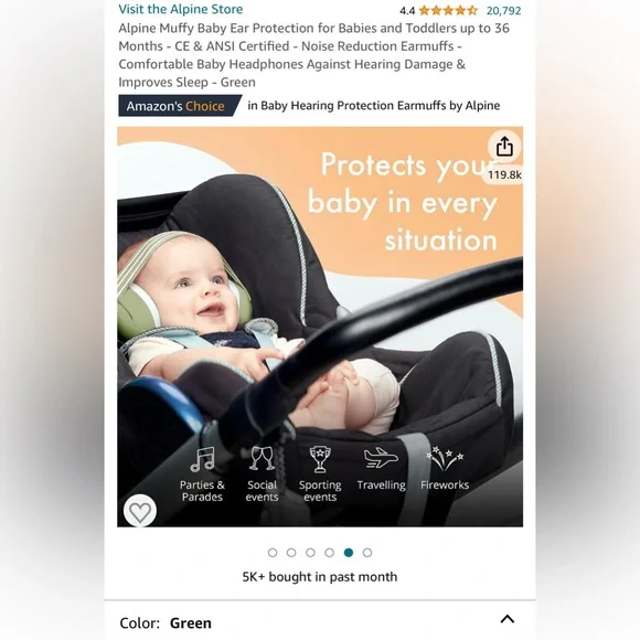 Alpine Muffy Baby Ear Protection - Picture 12 of 13